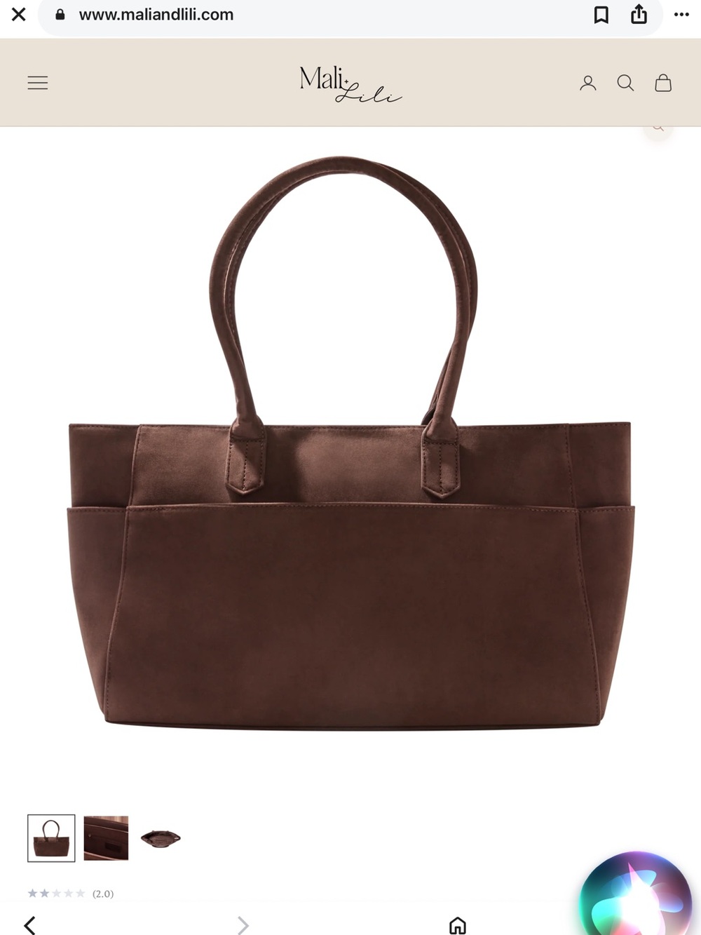 Mali Lili Faux Suede Tote